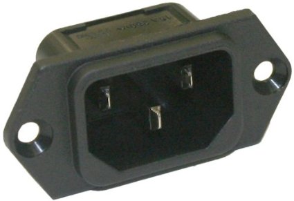 Interpower 8301213 IEC 60320 C14 Screw Mount Power Inlet with Quick Disconnects